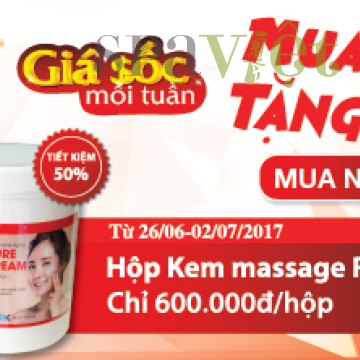 Khuyến mãi "SỐC" - Chớ bỏ lỡ: Mua 3 tặng 3 hủ Kem RF Massage Allure